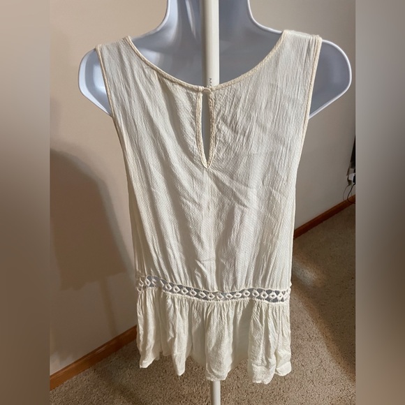Cream long boho tank Size M - Picture 2 of 3